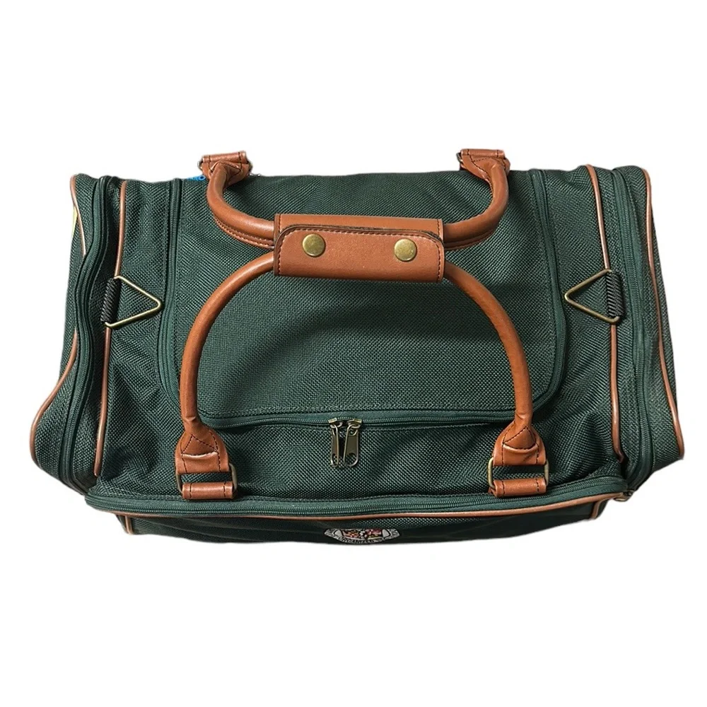 Rare Maryland State Golf Association Green Canvas Locker Room Duffle Bag Luggage
